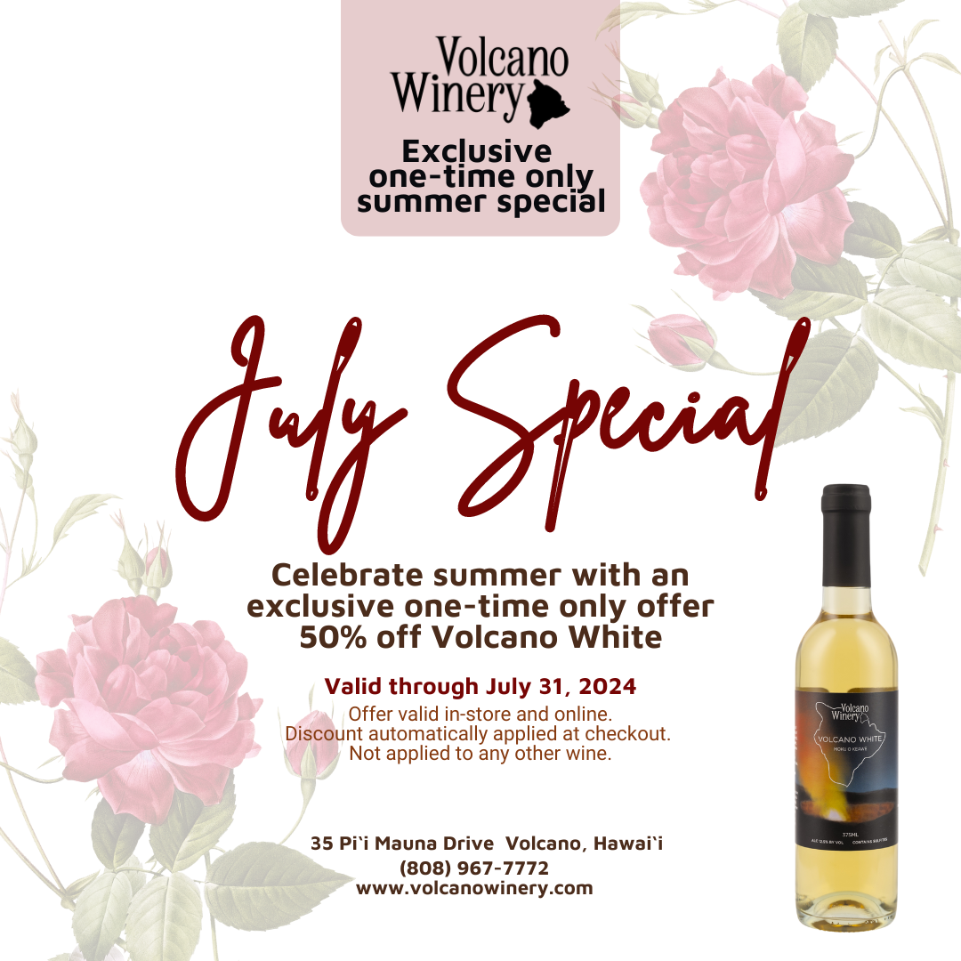 July Special: 50% off Volcano White through July 31